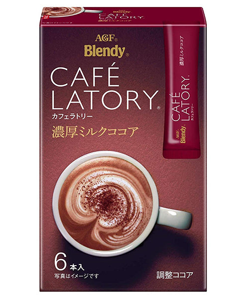 AGF Blendy Cafe Latory Rich Cocoa Latte 10.5g x 6 Sachets - YoYoMoNo