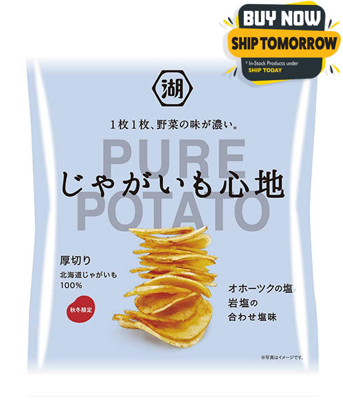Hokkaido Lake Ikebaya Rock Salt Potato Chips 58g - YoYoMoNo